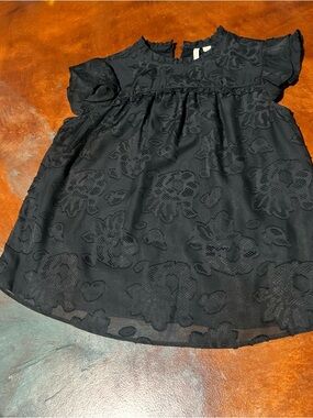 Cato Black Floral Dressy Blouse | Women’s XS | Elegant Top